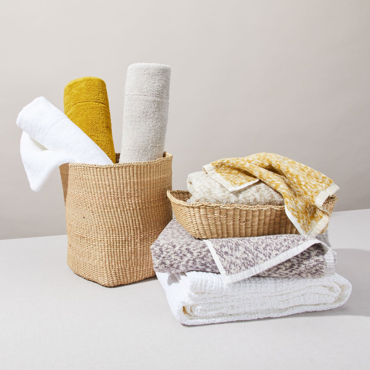 Space Dye Terry Towel - Mustard