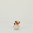 Verdure Vase in Natural in Small size with flowers.