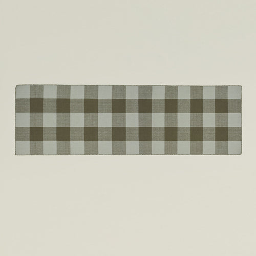 Simple Plaid Rug, 2.5' x 8' - Sage/Olive