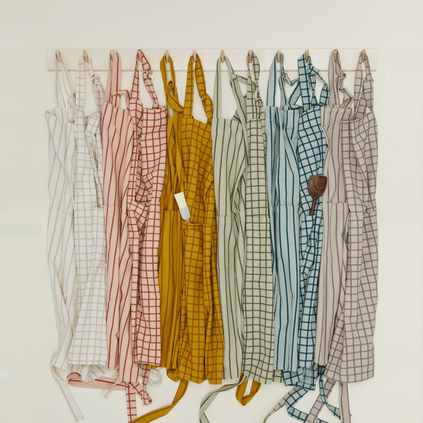 Essential Striped Apron - Sky/Peacock