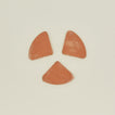 Terracotta planter feet, set of three.