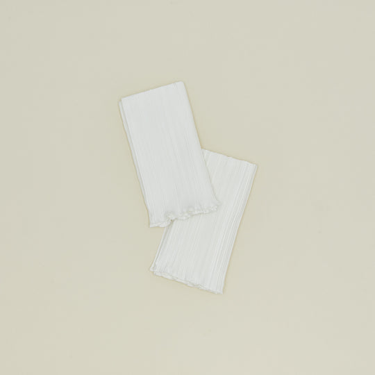 Pleated Napkin, Set of 2 - Ivory