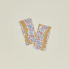 Block Printed Floral Napkins, Set of 2 - Mustard Floral