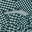 Essential Gingham Pillowcases, Set of 2 - Sky/Peacock on bed with matching duvet cover