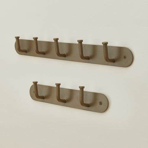 Essential hook racks in olive