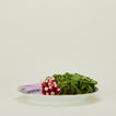 Ginori oval platter in azalea with radishes