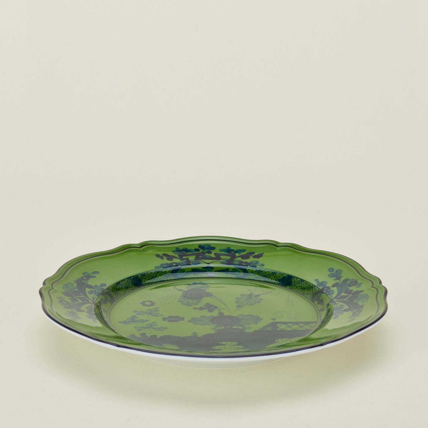 Ginori dinner plate in malachite