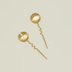 Set of two Elisa brass servers.