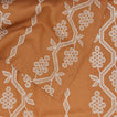 Close up view of napa tablecloth in mustard.