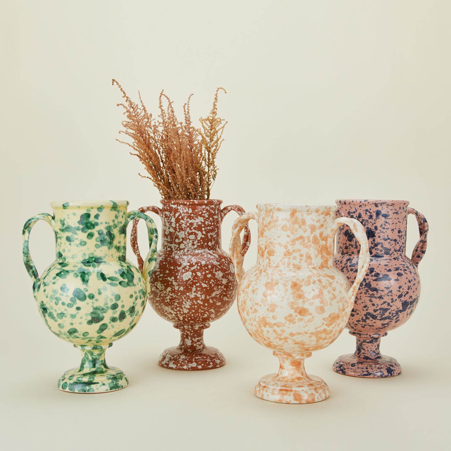 Large splatter verona vases in various colors