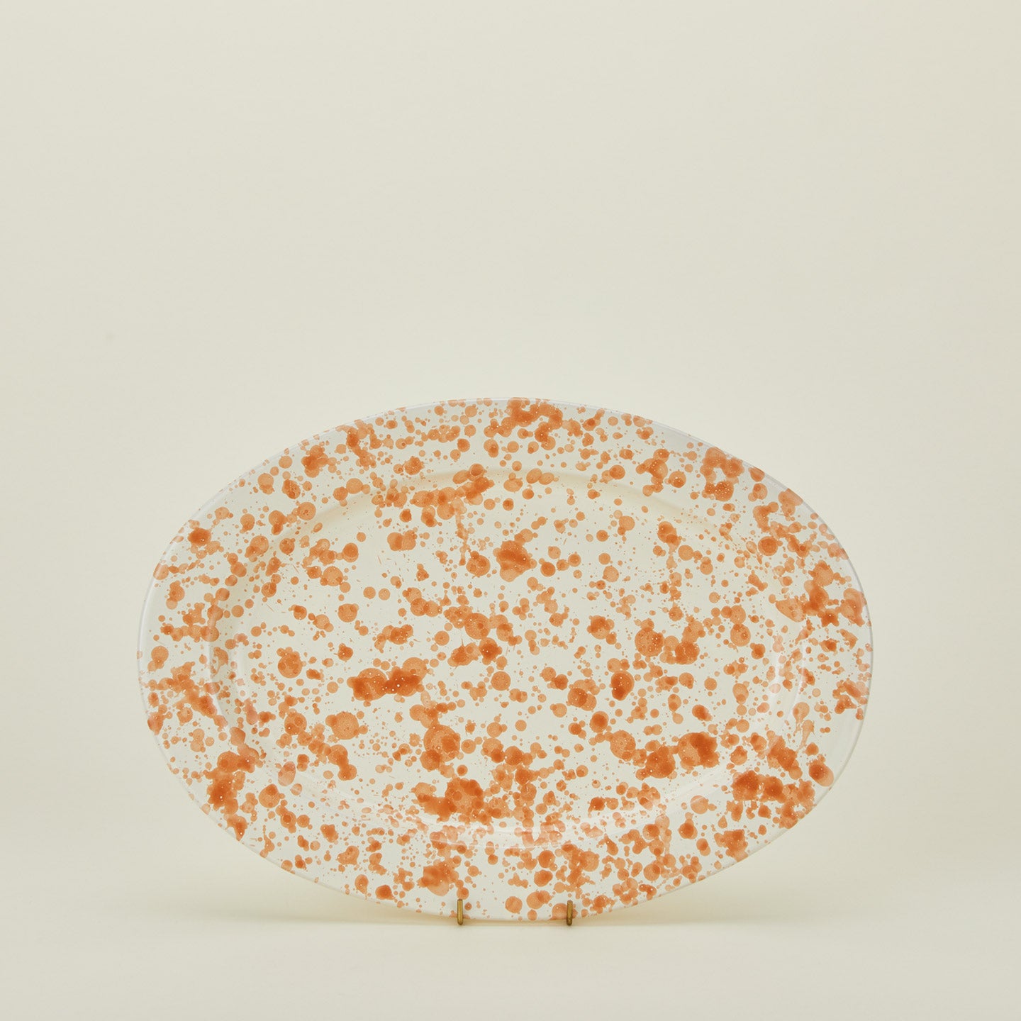 Ivory and tan oval platter