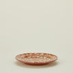 Splatter dinner plate in terracotta and ivory