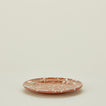 Splatter terracotta and ivory salad plate