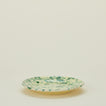 Splatter dinner plate in yellow and green