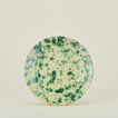 Splatter dinner plate in yellow and green