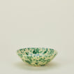 Splatter low bowl in yellow and green