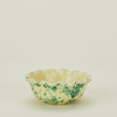 Splatter scallop bowl in yellow and green