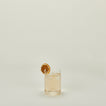 Simple glassware tumbler filled
