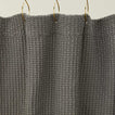 Simple waffle shower curtain in dark grey