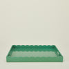 Large Scalloped Serving Tray - Moss