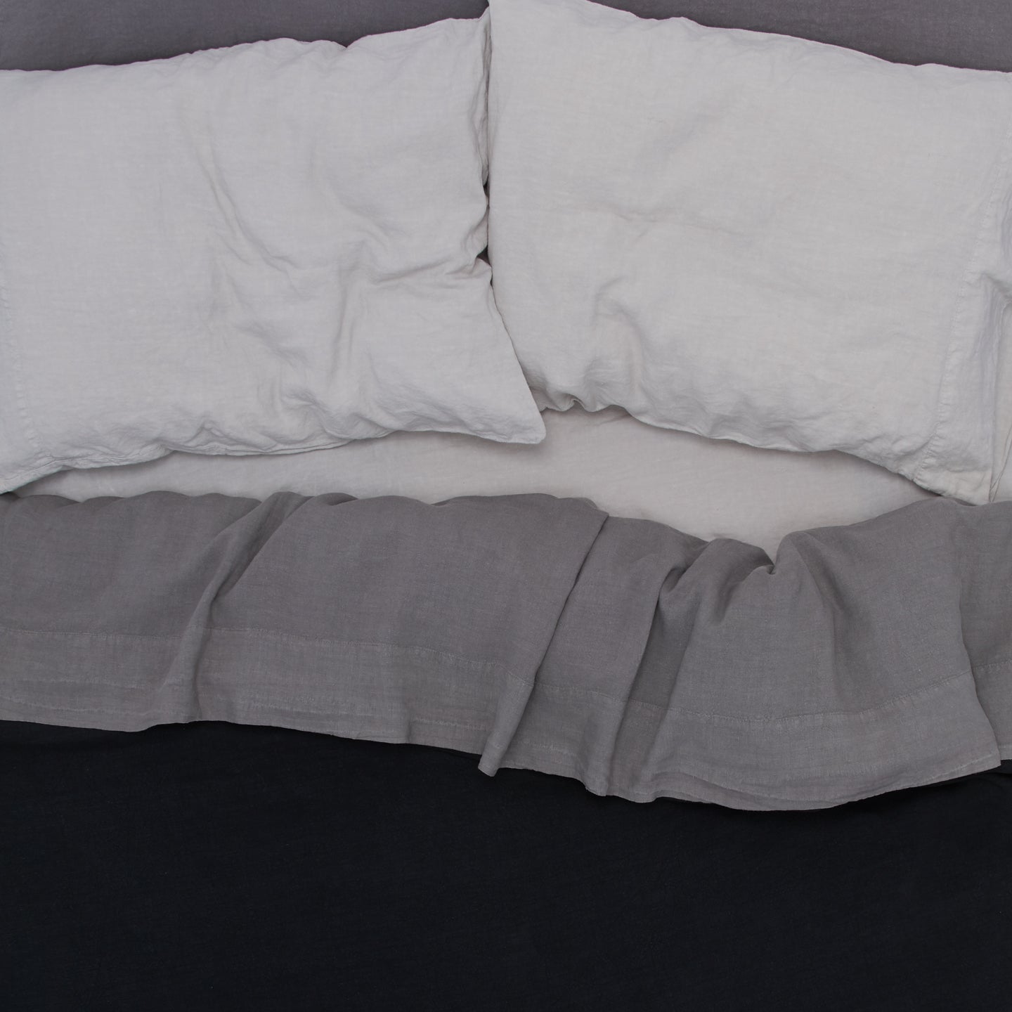 Simple Linen Flat Sheet - Light Grey