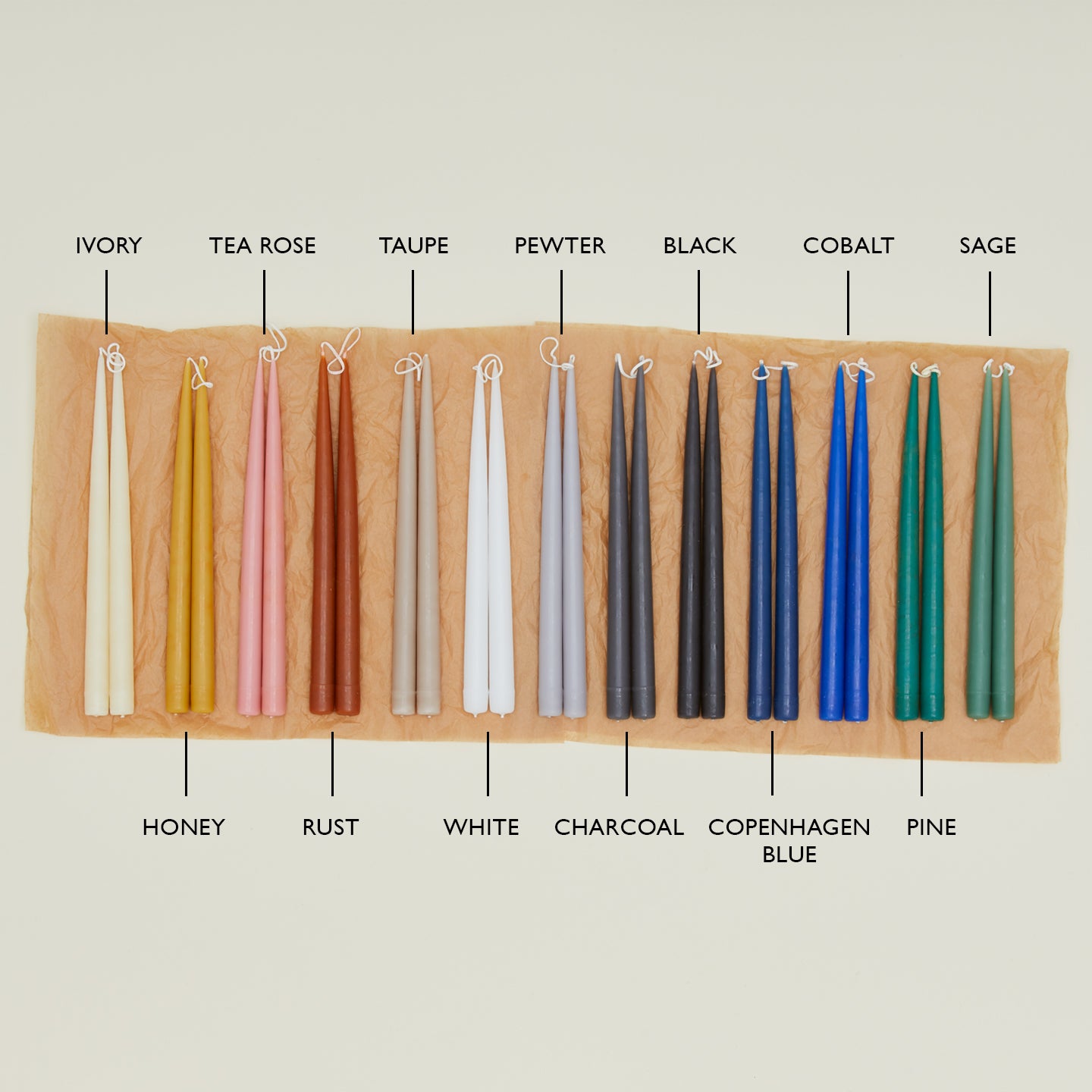 Hand Dipped Taper Set - Cobalt