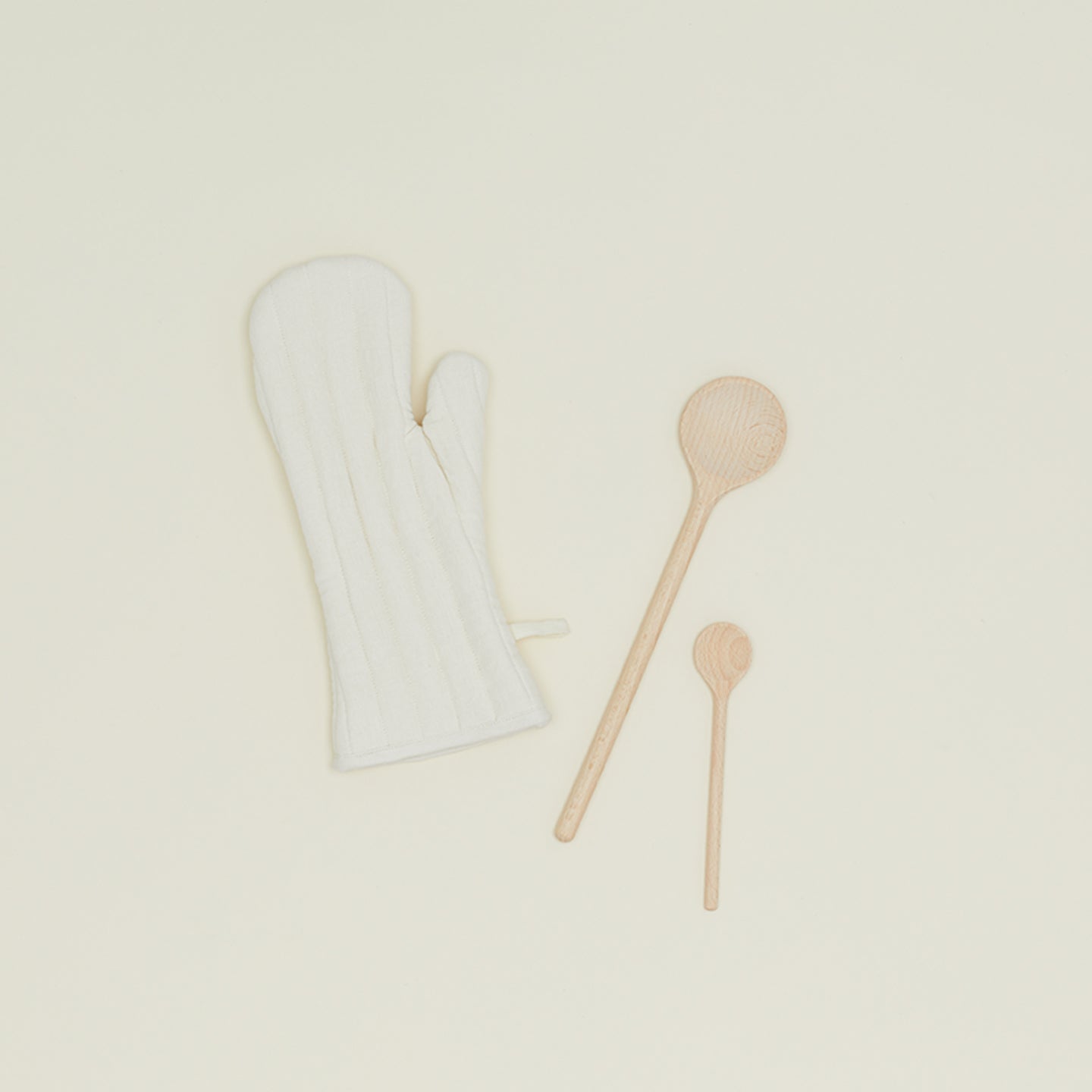 Simple Linen Oven Mitt - Ivory