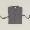 Simple Waffle Bathrobe - Dark Grey
