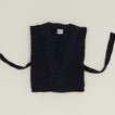 Simple Waffle Bathrobe - Black