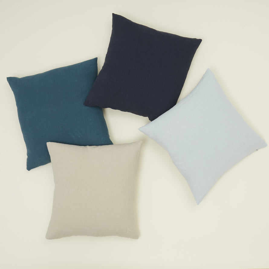 Simple Linen Euro Sham - Peacock