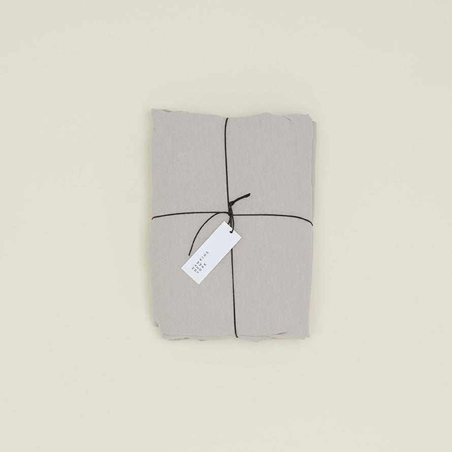 Simple Linen Flat Sheet - Light Grey