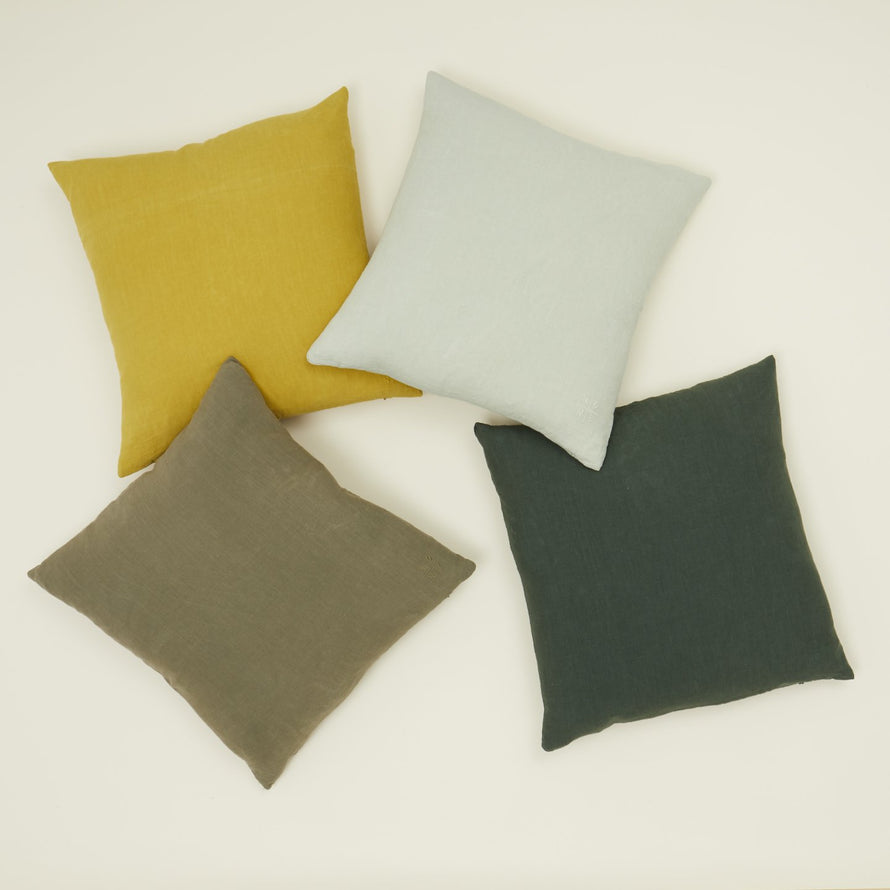 Simple Linen Euro Sham - Olive