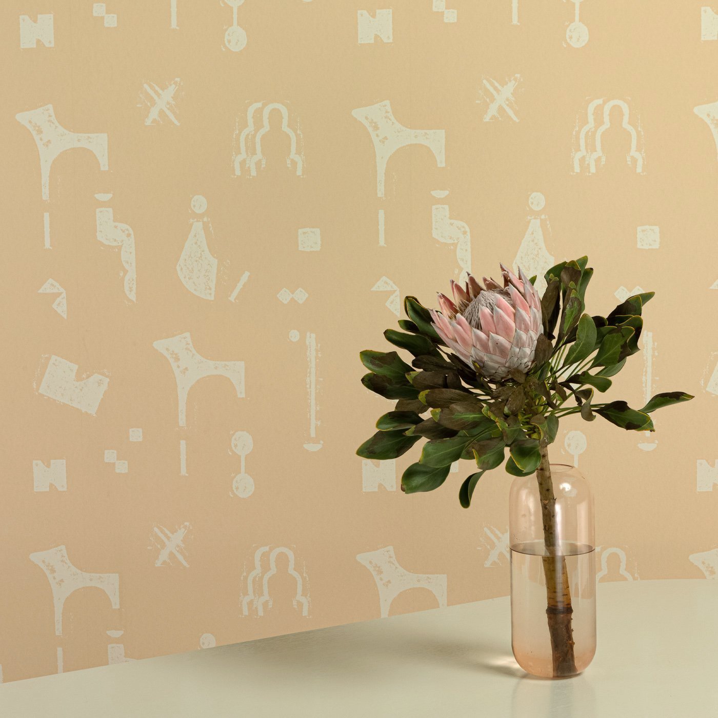 Rubbings Wallpaper - Eggshell
